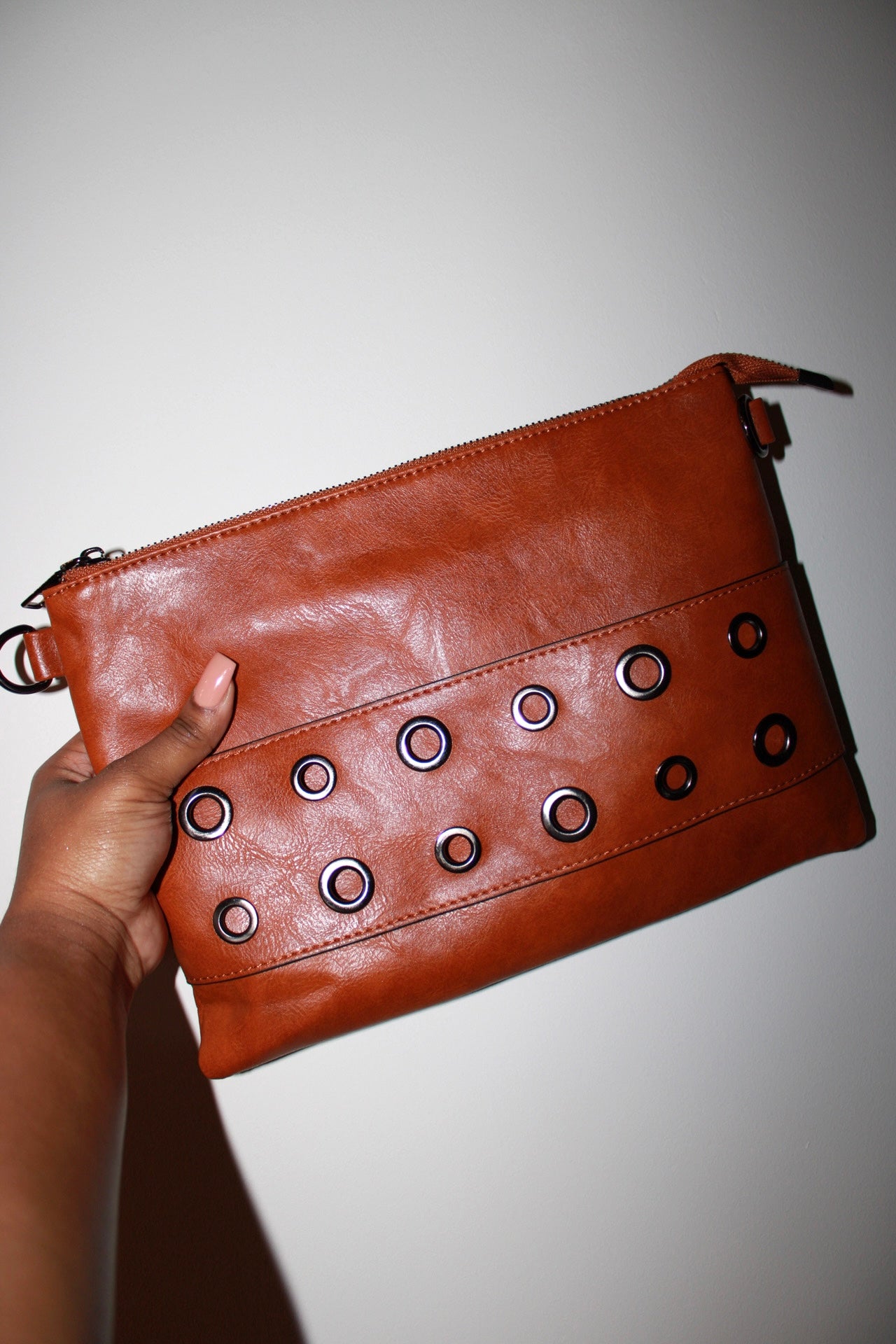 Leather Metal Clutch