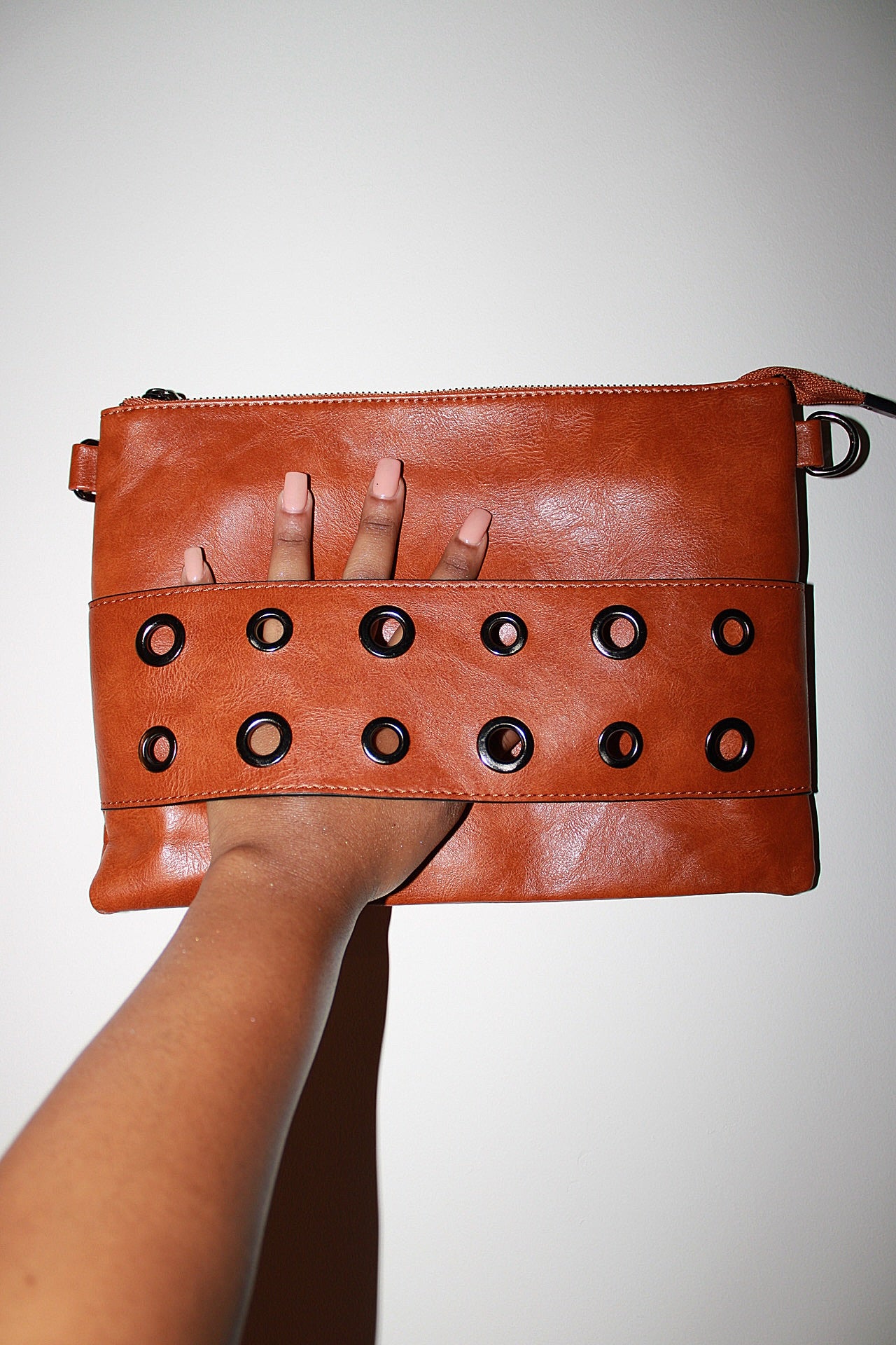Leather Metal Clutch