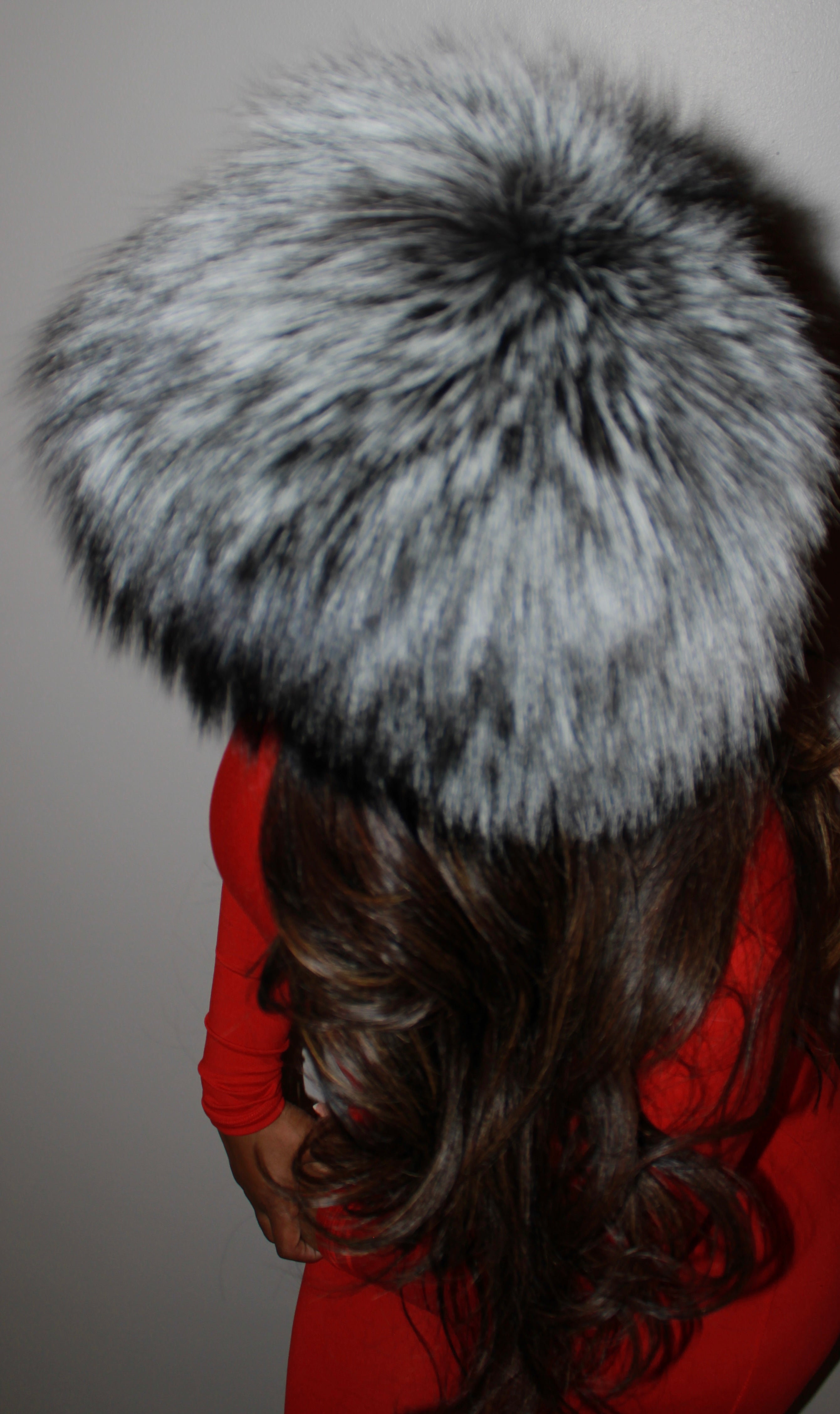 Silver Fur Beanie